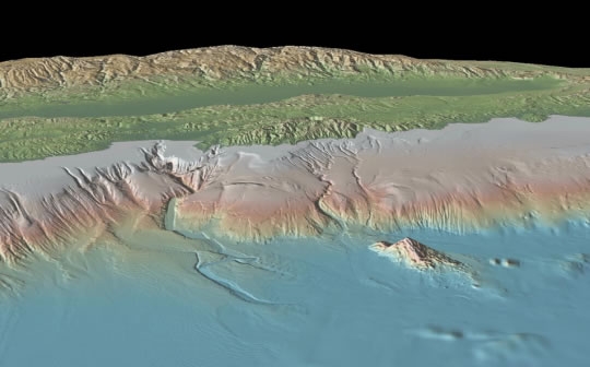 imagen google ocean batímetría