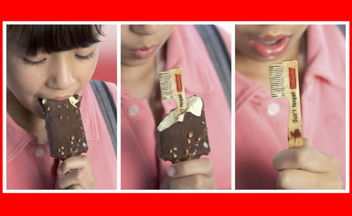 Publicidad original: Palo de helado con sorpresa